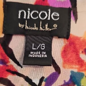 Nicole by Nicole Miller Multicolor Abstract Top